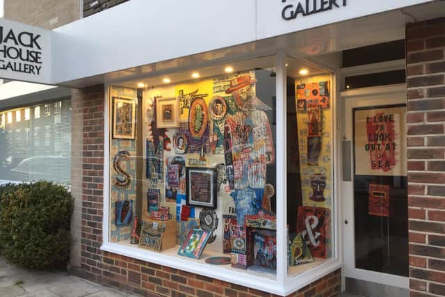 Darktown Debris by Johnny Hannah is the Art Through Glass exhibition at Jack House Gallery in High Street, Old Portsmouth for March, 2021.
