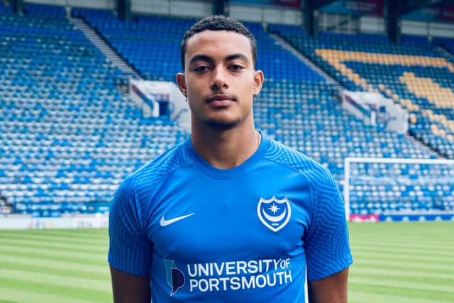 Arsenal midfielder Miguel Azeez has joined Pompey on a season-long loan. Picture: Portsmouth FC