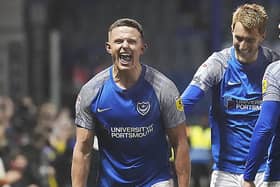 Colby Bishop has scored 20 goals in 42 appearances for Pompey this season   Picture: Barry Zee