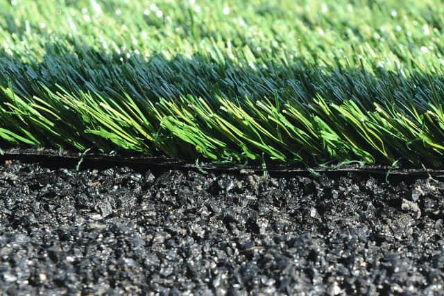 Artificial turf.

Picture: Sarah Standing (280920-4669)