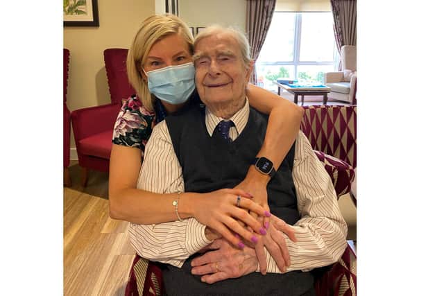 Tom Hyom on his 104th birthday. 