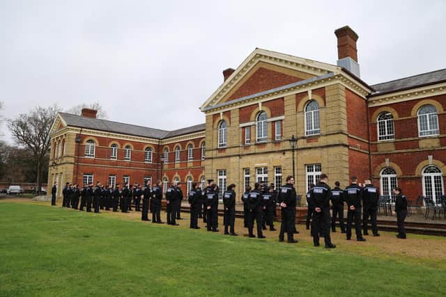 New officers training at Netley in Hampshire Picture: Hampshire police