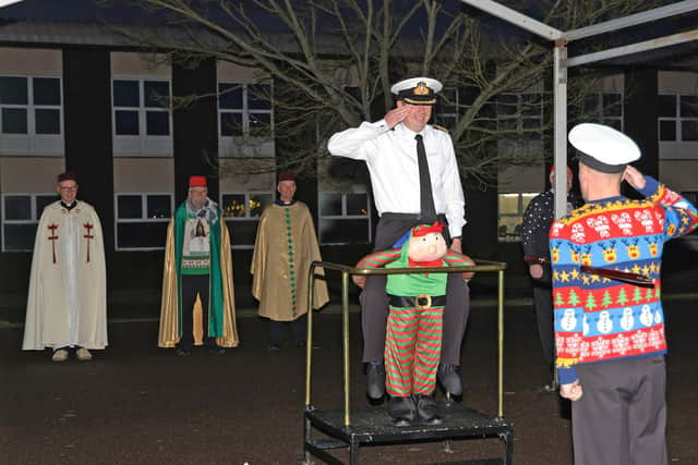 Christmas jumpers replaced the neat uniforms of sailors during HMS Sultans week of festive fun.