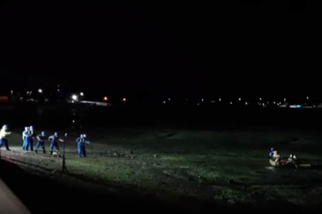 The two women were rescued at around 10pm after a two-hour operation. Picture: David George