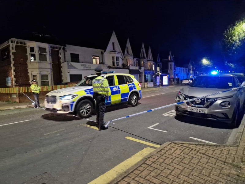 Police closed the road while officers worked at the scene. Picture: Habibur Rahman.