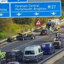 A multi-vehicle crash on the M27 eastbound between junction 8 and 9 has resulted in serious injuries for a number of casualties