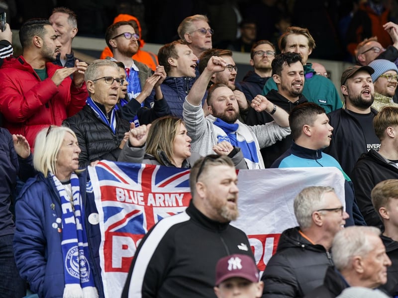 4,019 Pompey fans enjoyed the Blues' 1-0 win at Peterborough