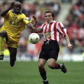 Paul Hall in action against Sunderland's Michael Gray in March 1998. Picture: Phil Cole /Allsport