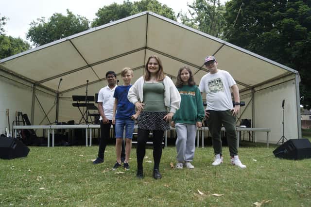 Miltoncross Academy's Junior Band Les Guns after their performance on 30th June, 2024.