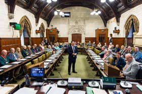 Alan Mak MP with constituents in the Grand Committee Room at Westminster Hall