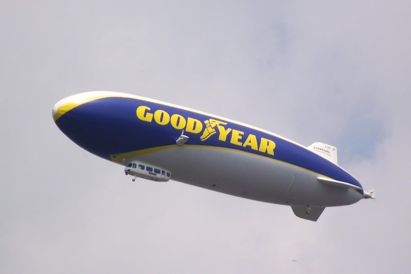 The Goodyear Blimp flying over Gosport on Thursday, July 1. Picture: Tony Weaver