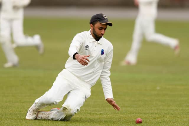 Suren Patel fields during Havant's innings of 2014 all out. Picture: Keith Woodland