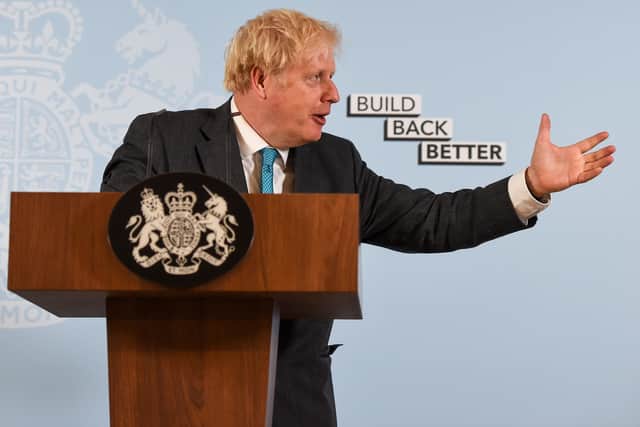 Prime Minister Boris Johnson delivers a speech during a visit to Exeter College Construction Centre, Exeter, in which he made a pledge to ensure there was "life-long" skills retraining opportunities after the coronavirus pandemic had exposed the "shortcomings" of the UK's educational system. PA Photo. Picture date: Tuesday September 29, 2020. See PA story POLITICS Coronavirus PM. Photo credit should read: Finnbarr Webster/PA Wire
