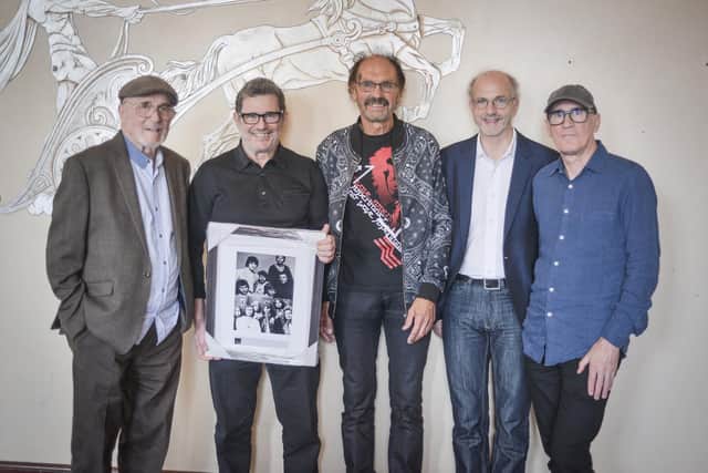 From left, Phil Shulman, Derek Shulman Tony Ransley, Kerry Minnear, Ray Shulman
