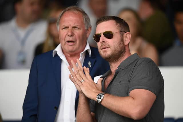 Darragh MacAnthony, right, with Peterborough director of football Barry Fry. Picture: Michael Regan/Getty Images
