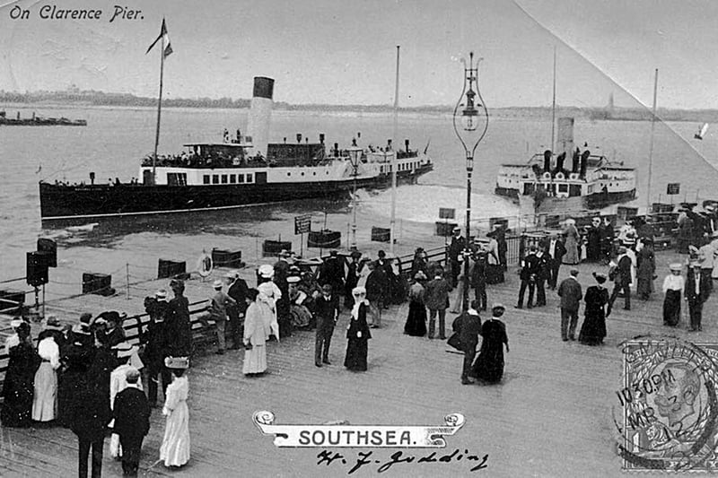 P S Duchess of Fife coming alongside Clarence Pier in 1907. The paddle steamer built in 1903 for the Caledonian Steam Packet Company and spent most of her career ferrying passengers in the Firth of Clyde . She was requisitioned for use as a minesweeper during both World Wars. Picture: Courtesy of Gijsha (Ship Nostalgia)