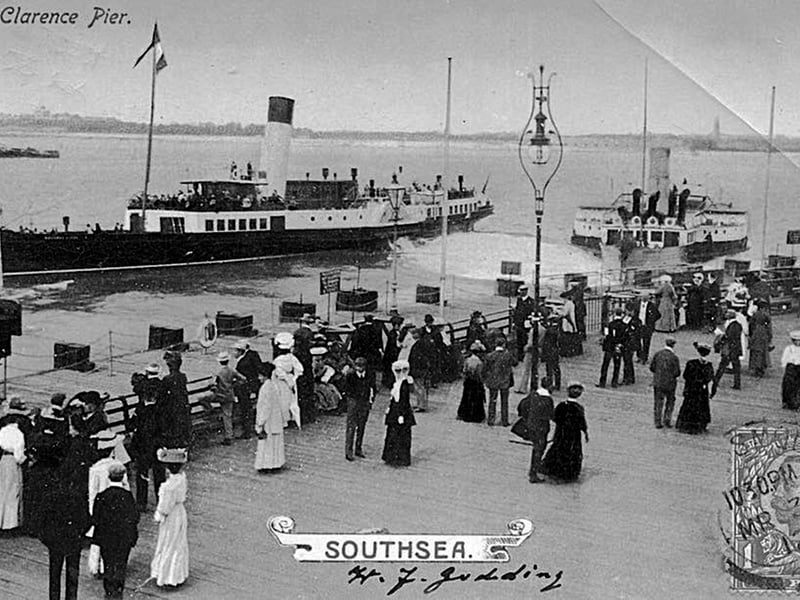 P S Duchess of Fife coming alongside Clarence Pier in 1907. The paddle steamer built in 1903 for the Caledonian Steam Packet Company and spent most of her career ferrying passengers in the Firth of Clyde . She was requisitioned for use as a minesweeper during both World Wars. Picture: Courtesy of Gijsha (Ship Nostalgia)