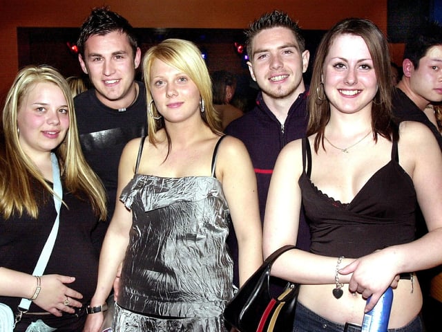 Revellers having a good time at the Bar Bluu complex, Clarendon Road, Southsea - (042347-0033)