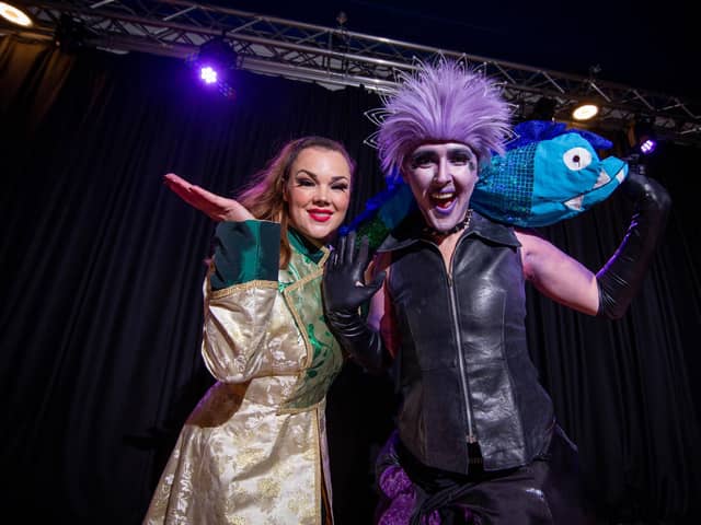 Charlotte C-K as Prince Eric and Aled Price as Ursula at Portsmouth Guildhall Studio
Picture: Habibur Rahman