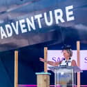 Godmother of the Ship, Commodore Inga J. Kennedy, former Head of the Royal Navy Medical Service officially names Saga Cruises’ new ship, Spirit of Adventure. Picture by Ciaran McCrickard/PA Wire