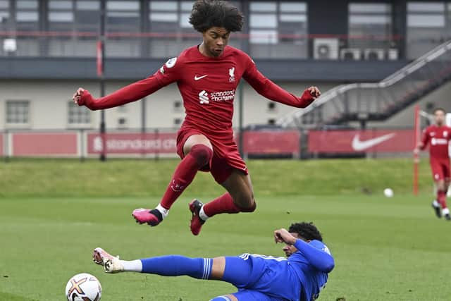 Harvey Blair has been linked with a loan switch to Pompey. Picture: Nick Taylor/Liverpool FC/Liverpool FC via Getty Images