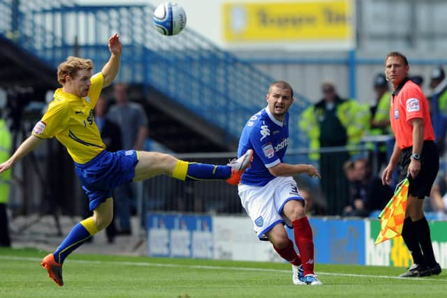 Carl Dickinson made 44 appearances for Pompey and is now cutting his managerial teeth with non-league Hanley Town. Picture: Allan Hutchings