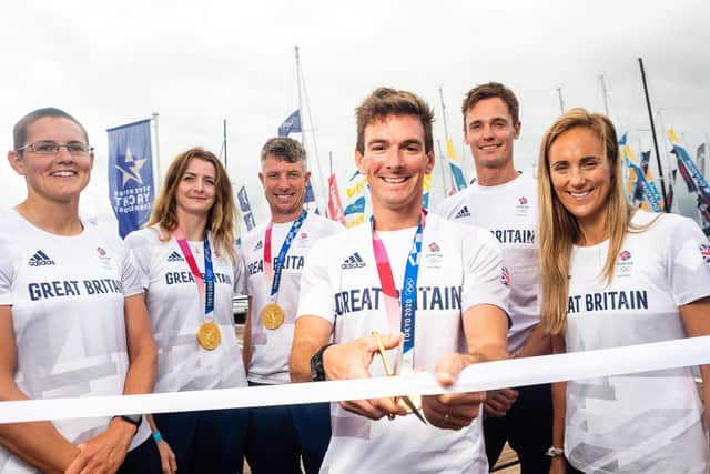 Members of the British Olympic Sailing Team kicked off last year's Southampton International Boat Show festivities.