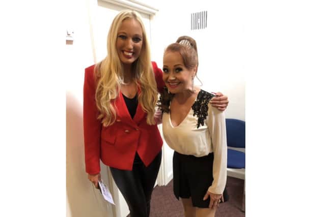 Fareham presenter Hayley Palmer fronts new music show That Was Then... This Is Now! featuring 80s artists. Pictured: Hayley Palmer with Sonia
