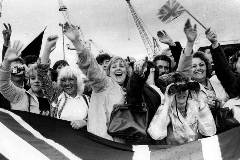 HMS Glamorgan returning from the Falklands in 1982