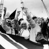 HMS Glamorgan returning from the Falklands in 1982