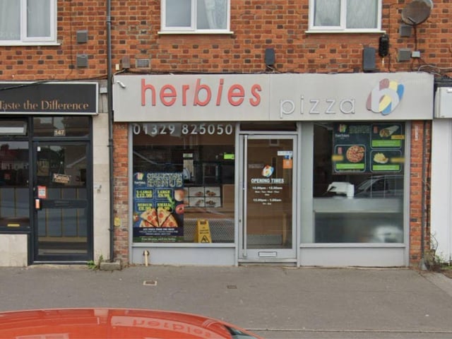 Herbies Pizza Also Trading As Two Mates at 145 Gosport Road, Fareham was rated 3 on May 17.