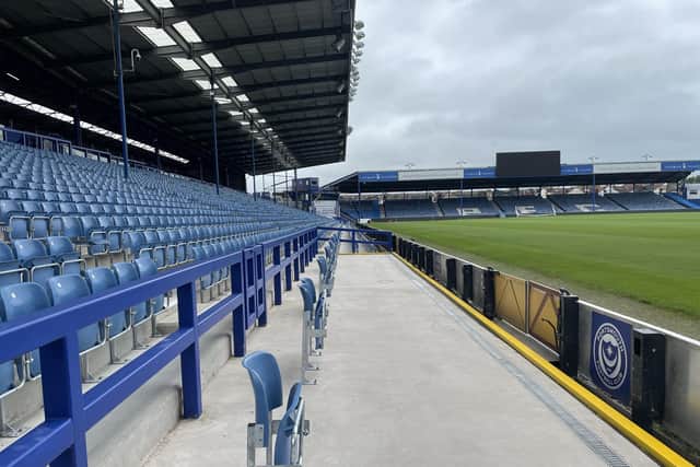 A view of the new disabled section in North Stand Lower