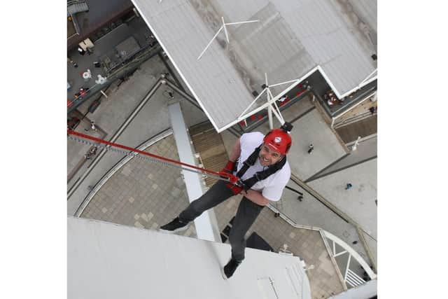 Nick Parbutt, toob CEO abseiled The Spinnaker Tower to raise money for Solent Mind