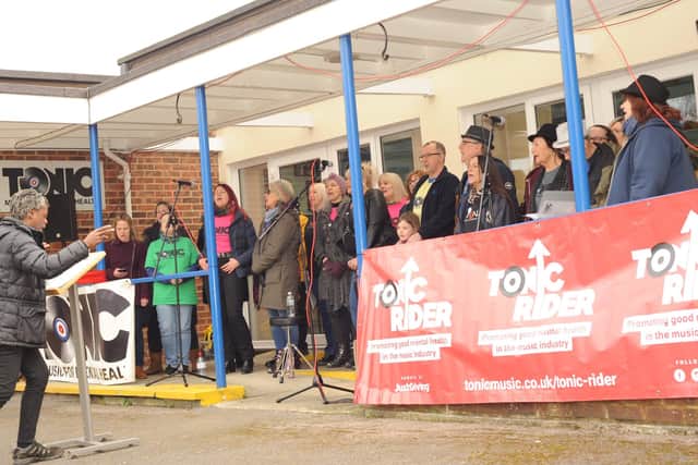 The ska choir performing at the opening of the new Tonic Music for Mental Health HQ in Southsea on March 5, 2022. Picture: Paul Windsor