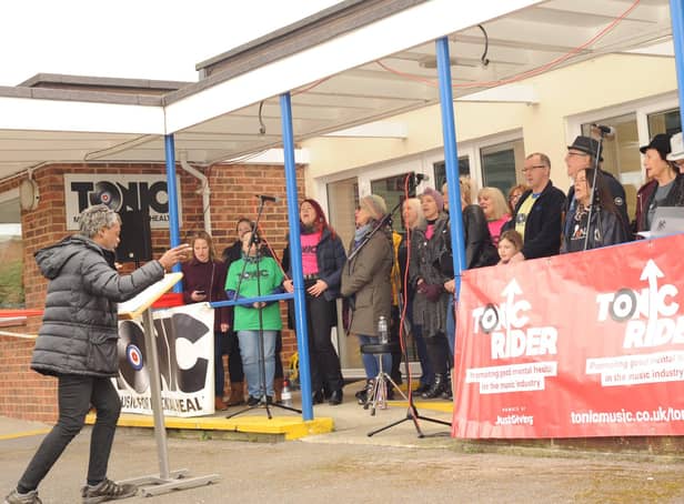 The ska choir performing at the opening of the new Tonic Music for Mental Health HQ in Southsea on March 5, 2022. Picture: Paul Windsor