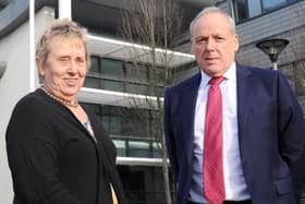 Penny Wycherley, interim principal, and Martin Doel, interim chairman, at Highbury College in Cosham, Portsmouth. Picture: Sarah Standing (280120-6307)