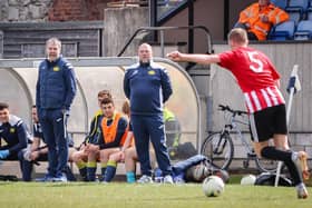 Fraser Qurike, left, will be returning to the home dugout at the Victory Stadium in 2022/23 as the US Portsmouth manager