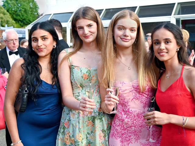 Pupils celegrate in the summer sunshine