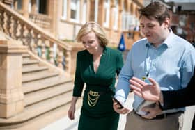 Liz Truss did not answer any questions from reporter David George on her visit to Portsmouth.

Picture: Habibur Rahman