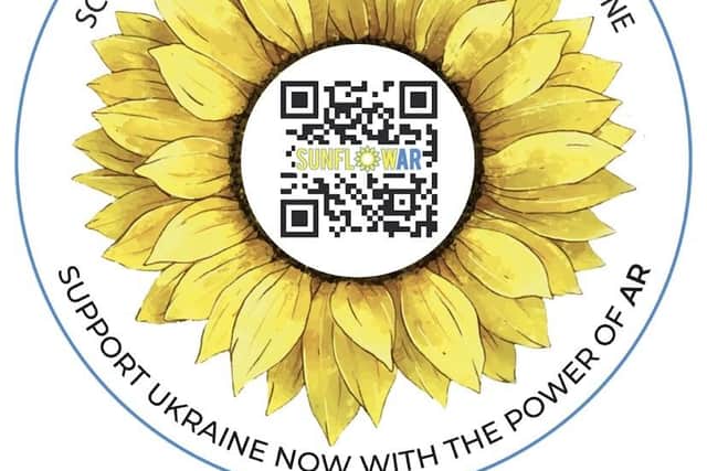 Musemio's QR code for SunflowAR, an AR experience.