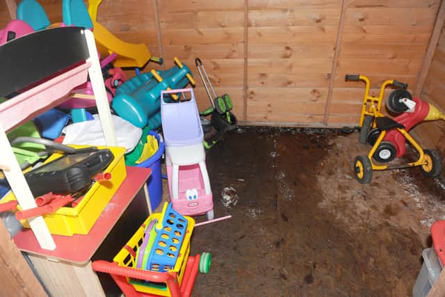 Pictures of the old shed which needed replacing at Bushytails Pre-School based in Springwood Infant School, Springwood Avenue, Waterlooville.

Picture: Sarah Standing (160120-5211)