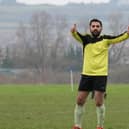Thumbs up from a Hatton Rovers player after his side's 6-1 win over Pelham at Farlington. Picture: Kevin Shipp.