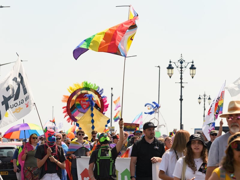 Pictured is: A group attending the Portsmouth Pride event.


Picture: Keith Woodland