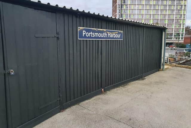 Photos show Portsmouth Harbour railway station with a new lick of paint after work by South Western Railway. Picture: South Western Railway