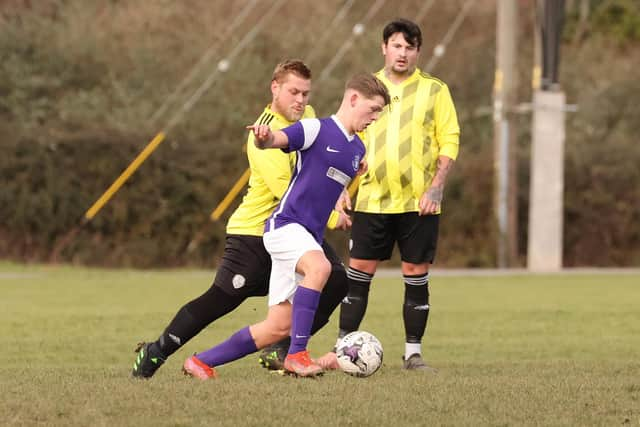 Fort Cumberland (purple/white) v Freehouse B. Picture by Kevin Shipp