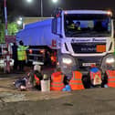 Just Stop Oil during their blockade of Esso Birmingham Fuel Terminal early on Friday (location not given). Picture date: Friday April 1, 2022. PA Photo. See PA story POLICE Protests. Photo credit should read: Just Stop Oil/PA Wire