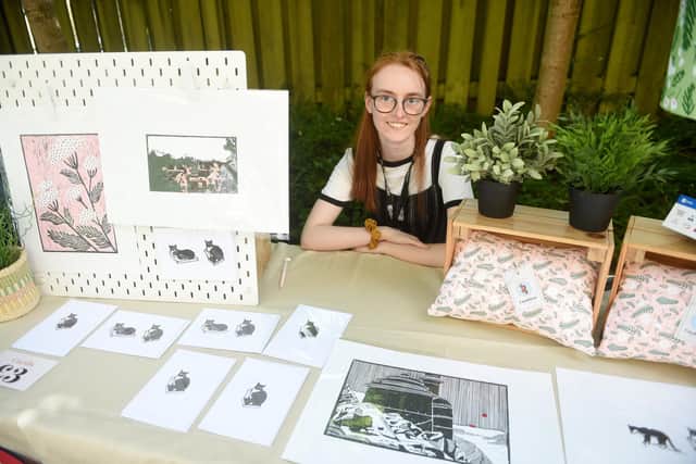 The Not Yet on the High Street pop up market at Havant & South Downs College in Waterlooville, on Thursday, June 16.

Pictured is: Emily Bottomley (18).

Picture: Sarah Standing (210622-9953)