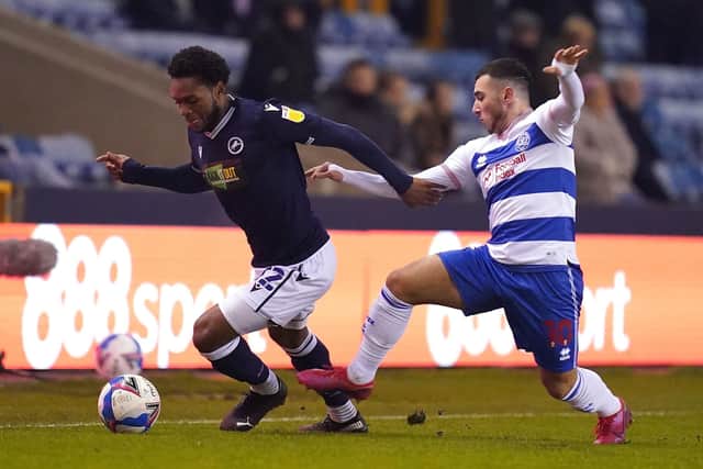 Mahlon Romeo (left) has left Millwall for Pompey on a season-long loan - with Lions boss Gary Rowett praising the right-back. Picture: John Walton/PA Wire