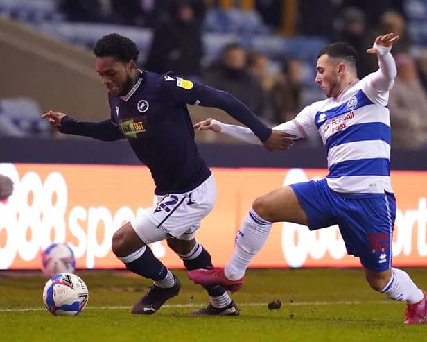 Mahlon Romeo (left) has left Millwall for Pompey on a season-long loan - with Lions boss Gary Rowett praising the right-back. Picture: John Walton/PA Wire