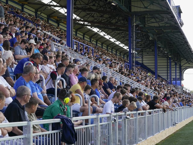 Pompey fans take their seats in the new-look South Stand